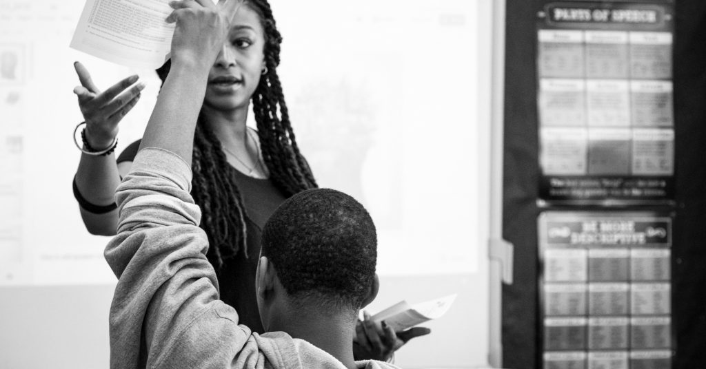 Aurora Tom-Quinn teaches her students