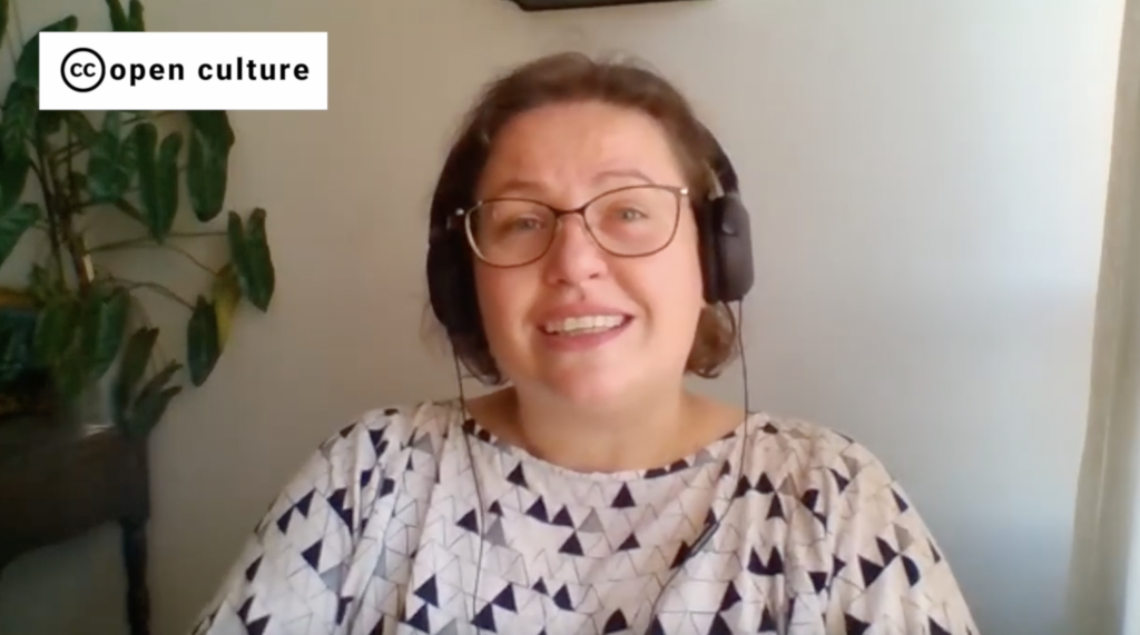 Screenshot from Sandra Soster from Open Culture Voices by Creative Commons, Creative Commons Attribution 4.0 License