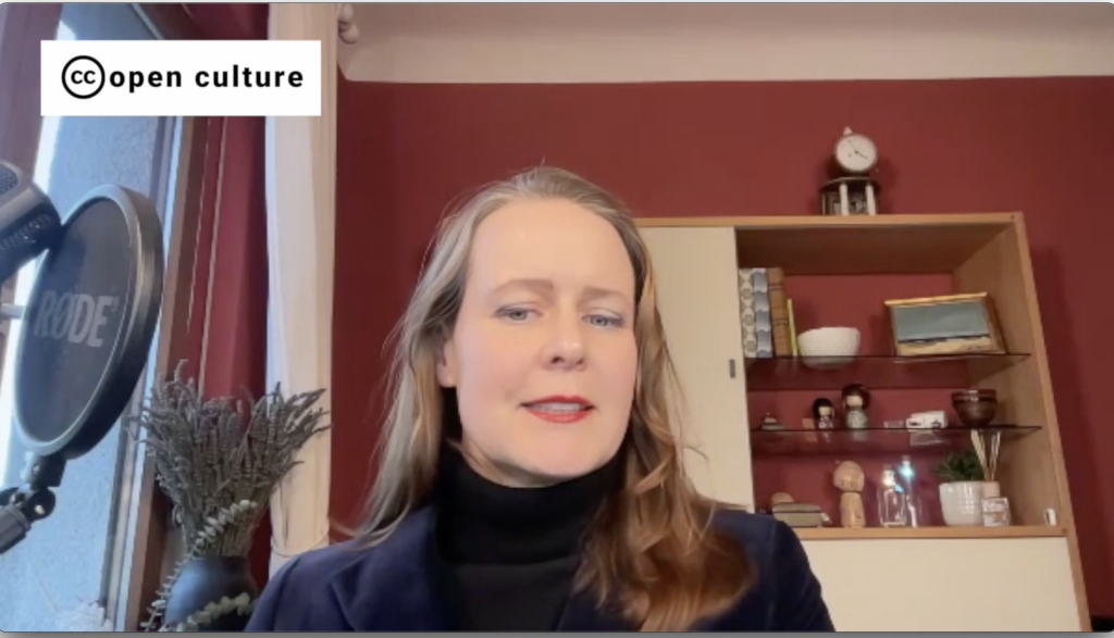 Screenshot from Ellen Euler from Open Culture Voices by Creative Commons, Creative Commons Attribution 4.0 License